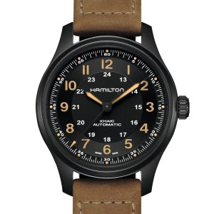 Hamilton KHAKI FIELD TI  AUTO 42MM BK PVD BLK DIA