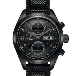 Hamilton KHAKI FIELD AC 42MM BLK PVD BLK SYNTH