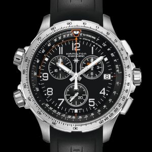 Hamilton X-WIND CHRONO QTZ GMT BLK RUBBER