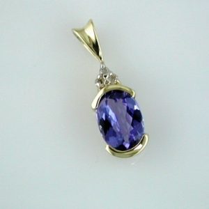 TANZANITE & DIAMOND PENDANT