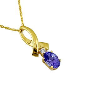 TANZANITE & DIAMOND PENDANT