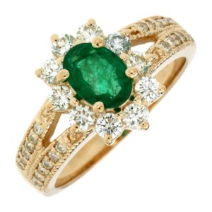 EMERALD & DIAMOND RING