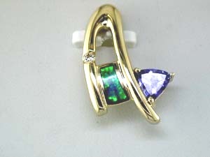 TANZANITE & OPAL PENDANT