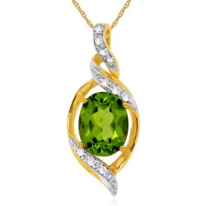 PERIDOT & DIAMOND PENDANT