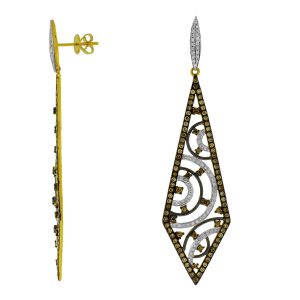 MOCHA DIAMOND & DIA EARRING