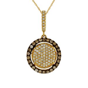 DIAMOND & MOCHA DIA PENDANT