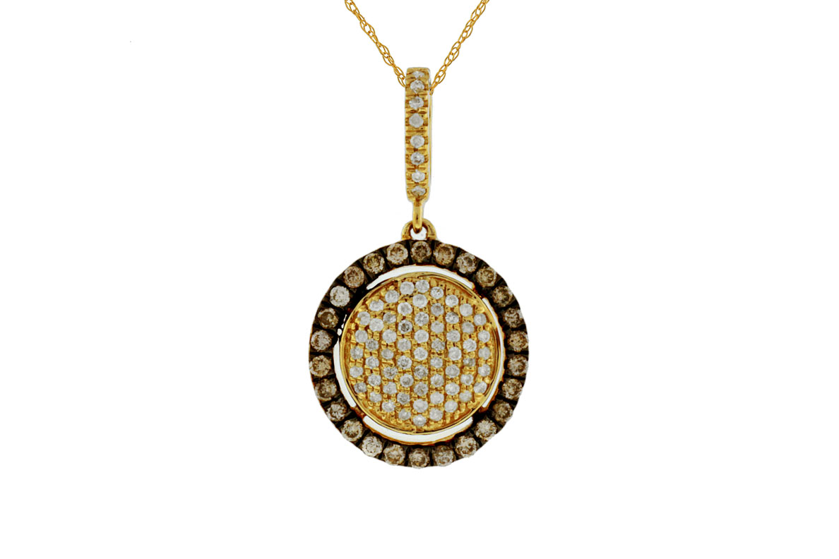 DIAMOND & MOCHA DIA PENDANT
