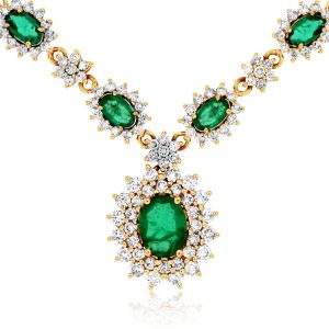 EMERALD & DIAMOND NECKLACE