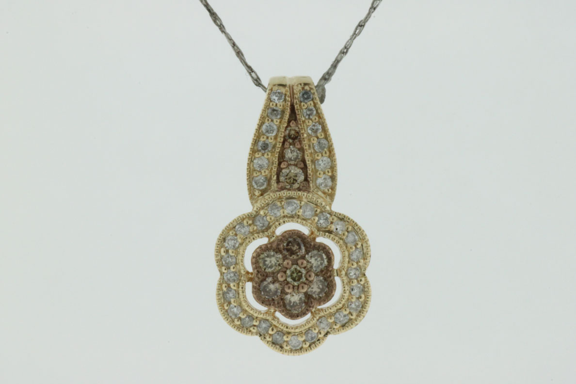 DIAMOND & MOCHA DIA PENDANT