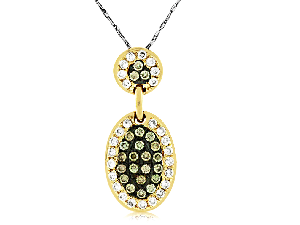 DIAMOND & MOCHA DIA PENDANT
