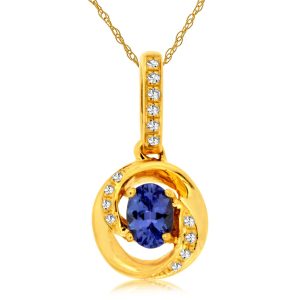 TANZANITE & DIAMOND PENDANT