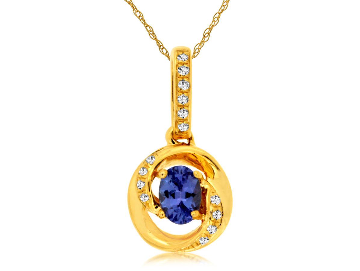 TANZANITE & DIAMOND PENDANT