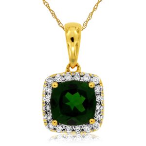 RUSSALITE & DIAMOND PENDANT