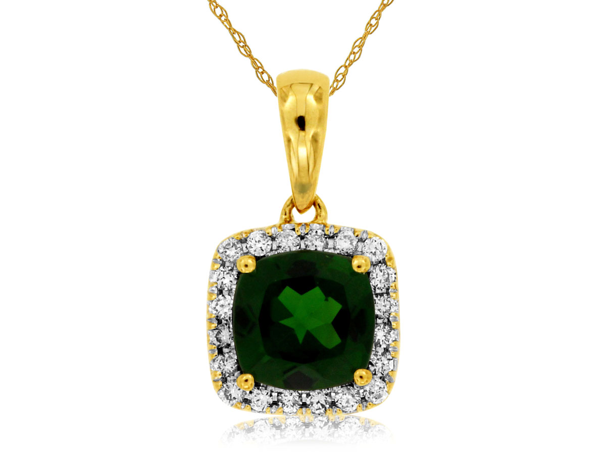 RUSSALITE & DIAMOND PENDANT