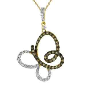 DIAMOND & MOCHA DIA PENDANT
