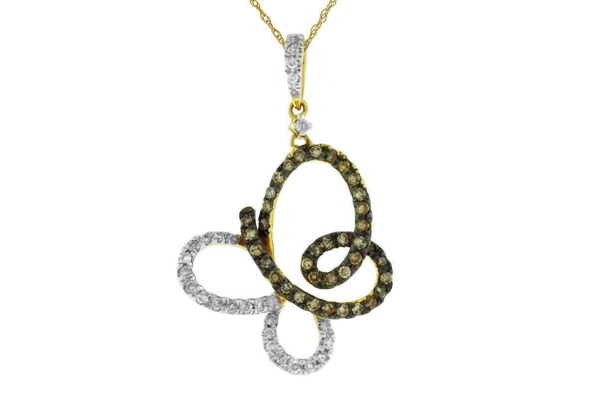 DIAMOND & MOCHA DIA PENDANT