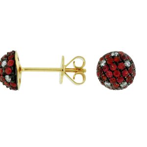 RUBY & DIAMOND PAVE STUDS