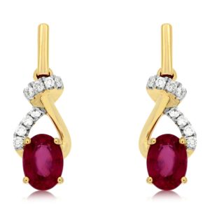 RUBY & DIAMOND EARRING