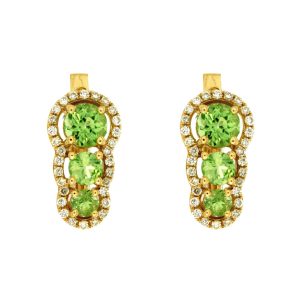 PERIDOT & DIAMOND EARRING