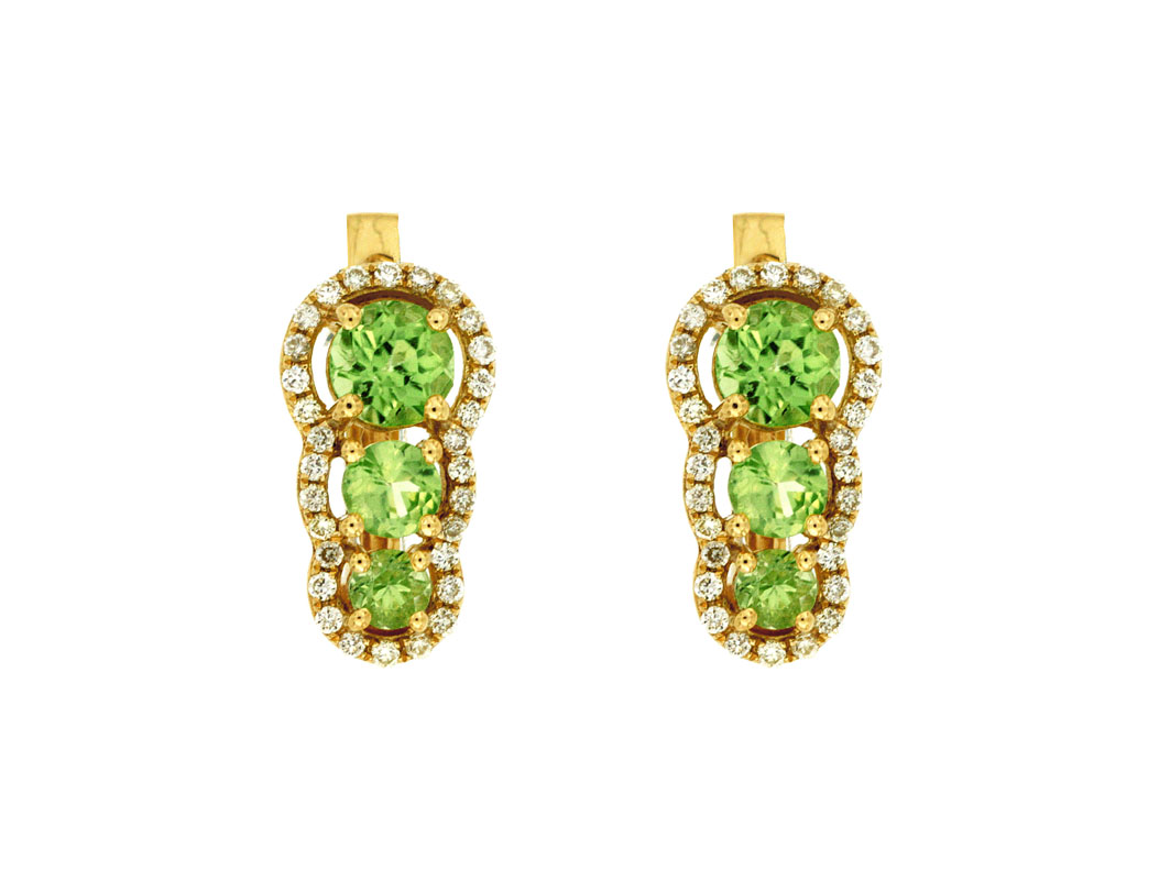 PERIDOT & DIAMOND EARRING