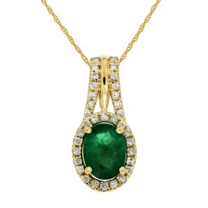 EMERALD & DIAMOND PENDANT