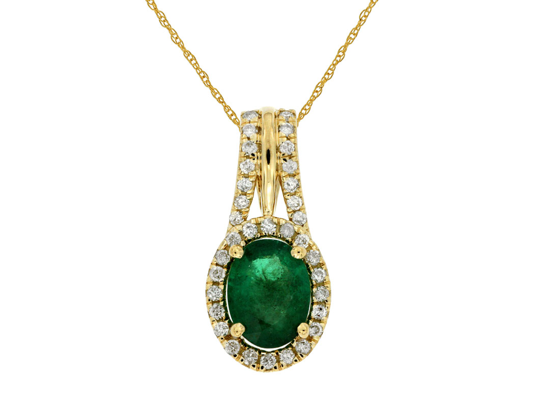 EMERALD & DIAMOND PENDANT