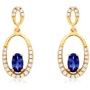 TANZANITE & DIAMOND EARRING