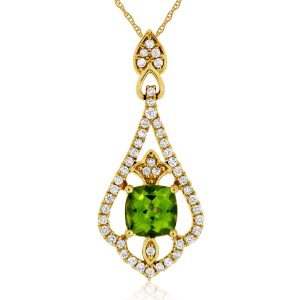 PERIDOT & DIAMOND PENDANT