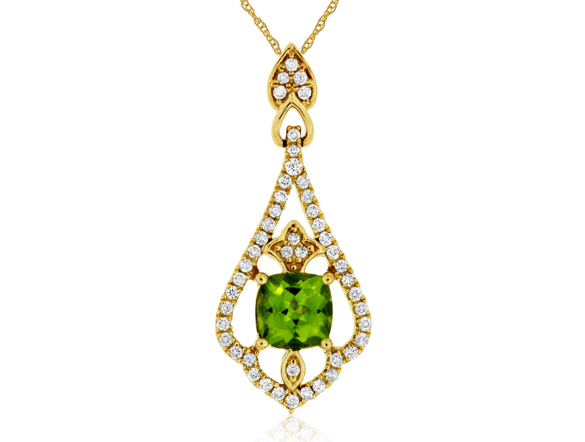 PERIDOT & DIAMOND PENDANT
