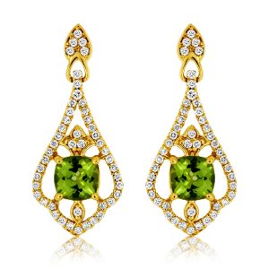 PERIDOT & DIAMOND EARRING