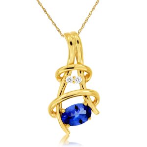 TANZANITE & DIAMOND PENDANT