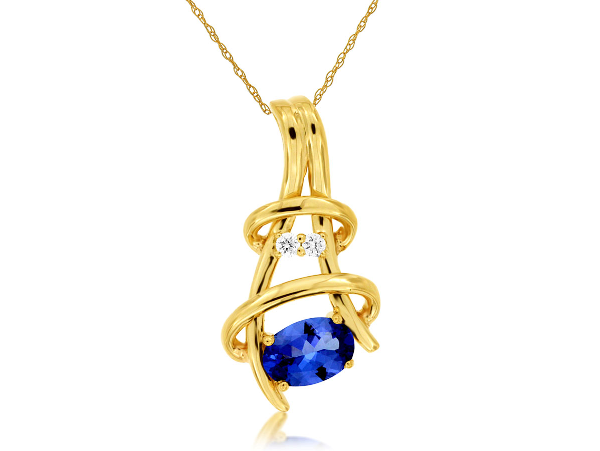 TANZANITE & DIAMOND PENDANT