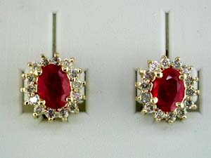 RUBY & DIAMOND EARRING