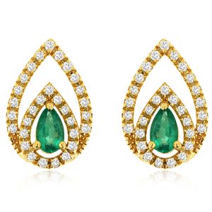 EMERALD & DIAMOND EARRING
