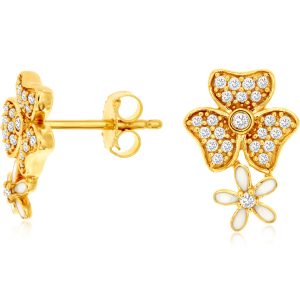 DIAMOND CLOVER EARRING