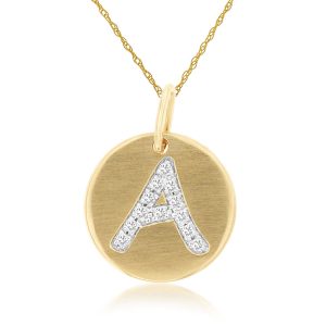 INITIAL DIAMOND PENDANT A