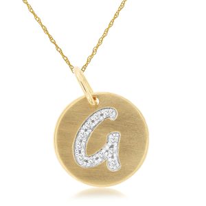 INITIAL DIAMOND PENDANT G