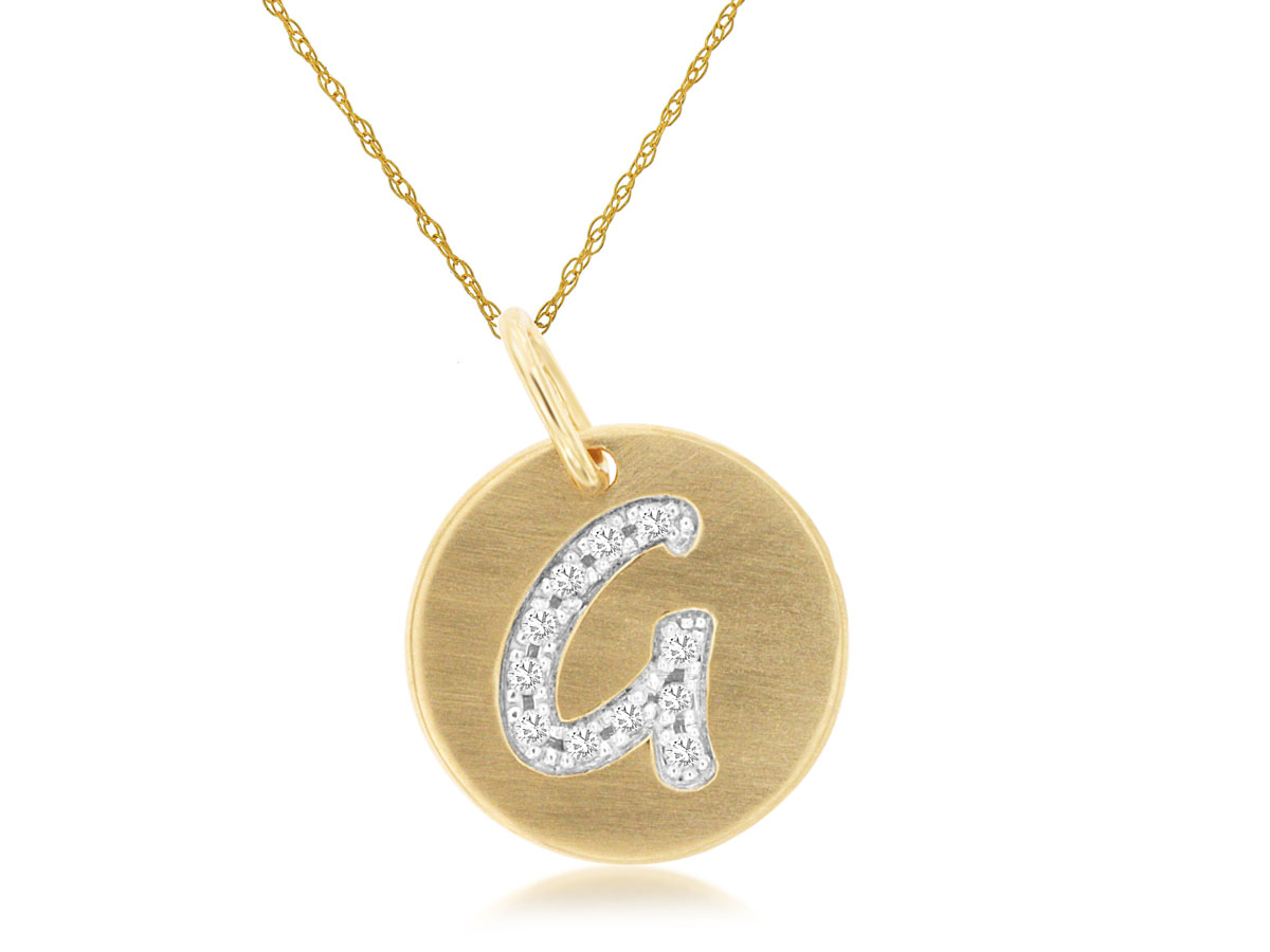 INITIAL DIAMOND PENDANT G