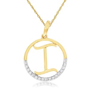 INTIAL DIAMOND PENDANT I