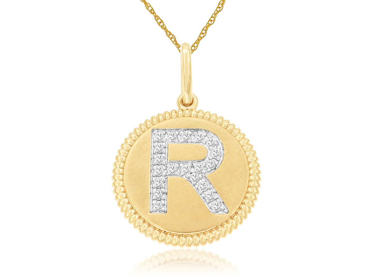 INTIAL DIAMOND PENDANT R