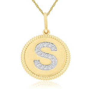 INTIAL DIAMOND PENDANT S