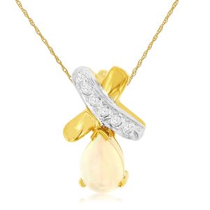 OPAL & DIAMOND PENDANT