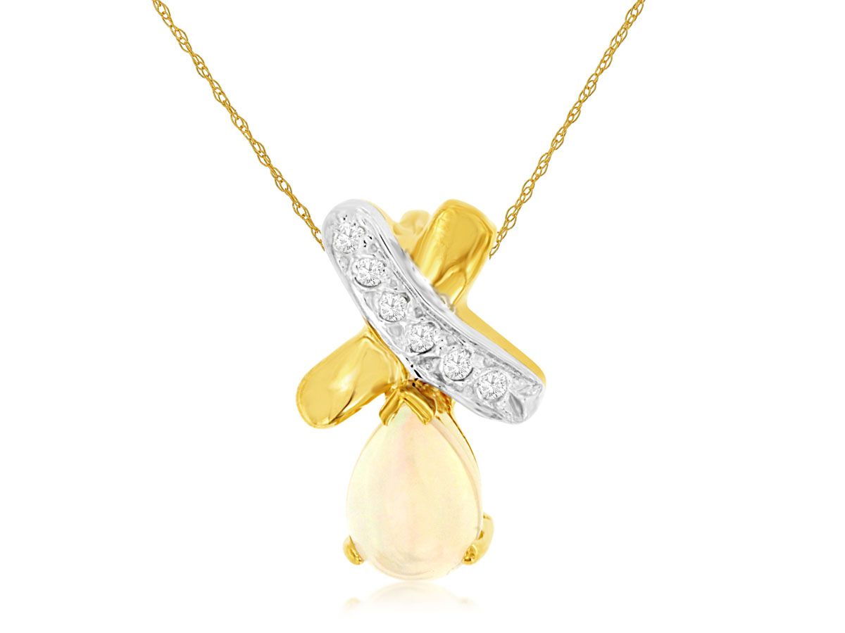OPAL & DIAMOND PENDANT
