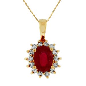 RUBY & DIAMOND PENDANT