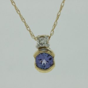 TANZANITE & DIAMOND NECKLACE