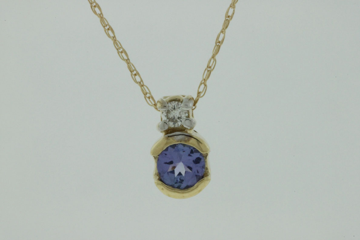 TANZANITE & DIAMOND NECKLACE