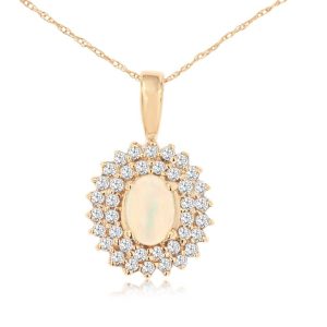 OPAL & DIAMOND PENDANT