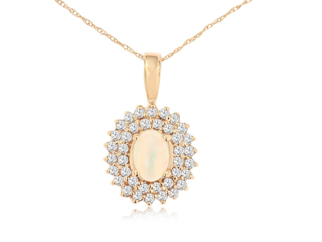 OPAL & DIAMOND PENDANT