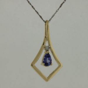 TANZANITE & DIAMOND PENDANT