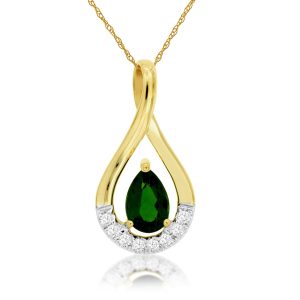 RUSSALITE & DIAMOND PENDANT